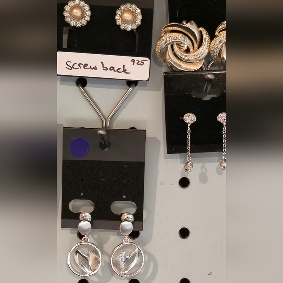 Vintage Earring Bundle | Screw Back, Sterling 925, Statement & Stud Mix - Picture 8 of 8